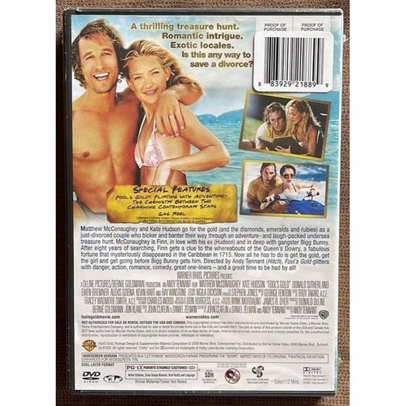 Fool's Gold - DVD - NEW - Matthew McConaughey, Kate Hudson - Widescreen - Picture 2 of 2